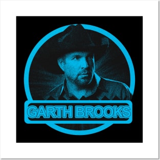 Garth Brooks aesthetic turquoise blue color Posters and Art